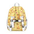 thumbnail image 3 of Golden Retrievers and Flowers Backpack for School,Cute School Bag,Schoolbag with Adjustable Shoulder Straps & Padded Back,15"x11.42"x5.5", 3 of 6