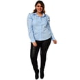 thumbnail image 4 of Camisa talla extra con manga bombacha, modelo 3217 (azul) azul cielo 38 Roman Fashion Camisa extra 3217, 4 of 5