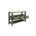 thumbnail image 4 of ACME Merel Marble Top Wine Rack Server in White and Gray Oak, 4 of 6