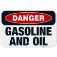 thumbnail image 1 of Danger Gasoline And Oil Sign, OSHA Danger Sign, 12x18 Reflective Aluminum EGP, 1 of 1