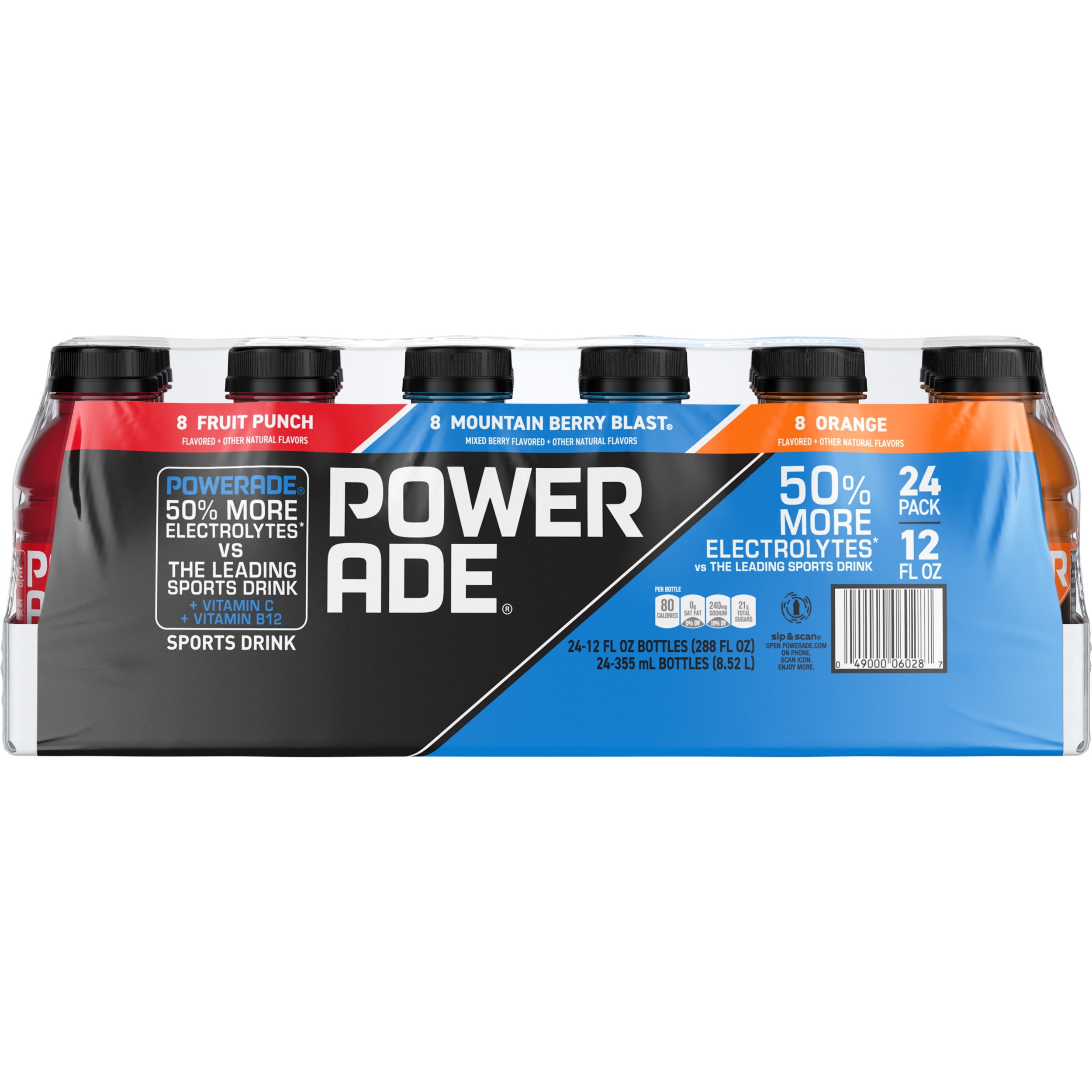 POWERADE Variety Pack Sports Drink, 12 fl oz (Pack of 24)