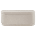 thumbnail image 3 of Bouclair Off White Corduroy Ottoman Bench with Storage, 3 of 4