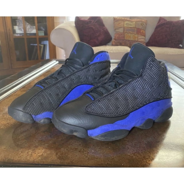 Ni - ke Ni - ke Air Jordan 13 Retro Men Size 8 414571-040 Black Hyper Royal Training Shoes