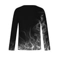 thumbnail image 4 of IROINNID On Sale Long Sleeve Pullover Shirts for Men Leisure New 3D Printing T-shirt Round Neck Undercoat Top Blouses,Red, 4 of 5