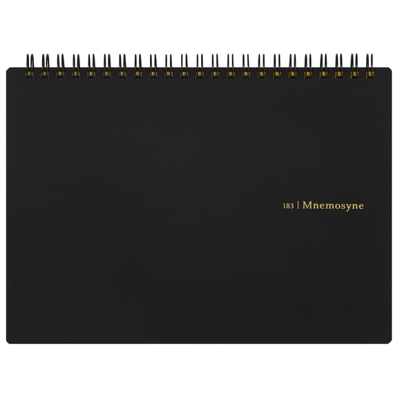 Maruman Mnemosyne Notebook - Black, A5, Blank