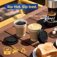 thumbnail image 5 of Fit Meal Prep 50 Pack 10 oz Disposable Coffee Cups with Lids, Sleeves, Leak-Proof To Go Coffee Cups with Lids, Durable Paper Cups for Hot Beverage, Home, Office, Party, 5 of 8