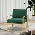 thumbnail image 4 of Andeworld Accent Chairs, Living Room Chairs Linen Arm Chair Accent Chairs for Living Room Green, 4 of 5