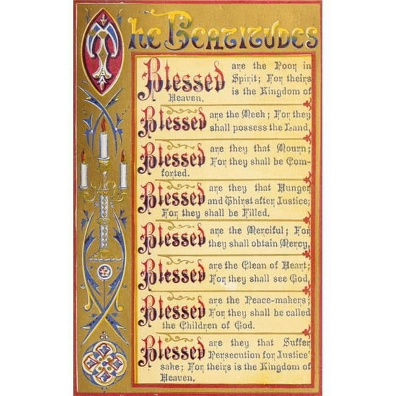 The Key of Heaven 1874 The Beatitudes Poster Print by Thomas Kelly - 24 x 36