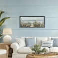 thumbnail image 2 of Stupell Industries Wildflower Coastline Beach Path Black Framed Floater Canvas Wall Art, design by Sally Swatland, 14 x 31, 2 of 9