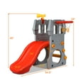 thumbnail image 2 of Costway Children Castle Slide Play Slide with Basketball Hoop and Telescope Toy, 2 of 9