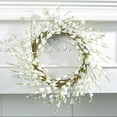 thumbnail image 3 of Spring Wreath for Front Door,Artificial Blue White Forsythia Flowers Door Wreath,Silk Leaves Wreath,All Year Round Wreaths,Indoors Outdoor Home Farmhouse Decor,15.7", 3 of 6