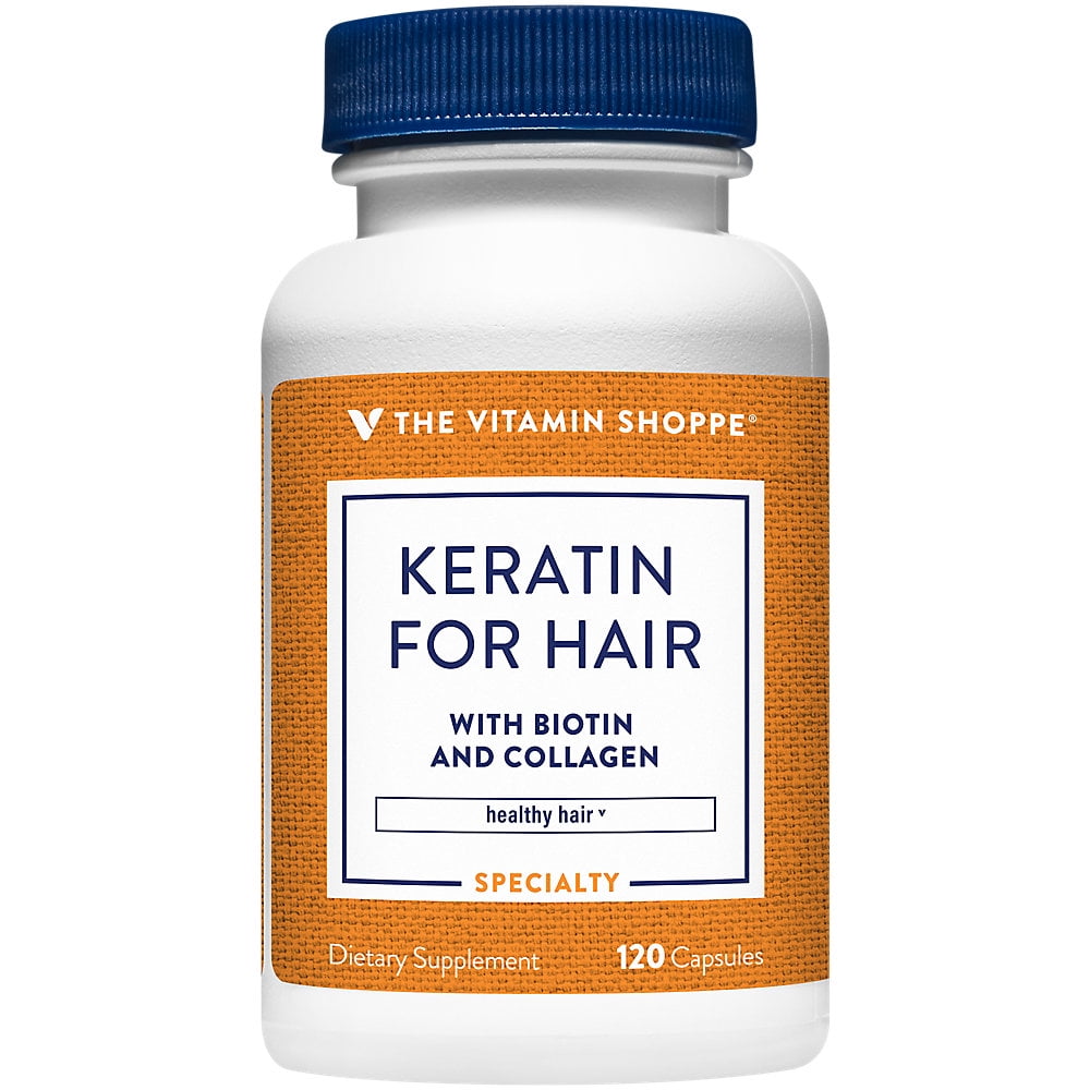 The Vitamin Shoppe Keratin For Hair with Biotin Collagen, Supports ...