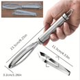 thumbnail image 2 of 2pcs Stainless Steel Seafood Preparation Set - 1 Fish Scale Scraper and 1 Fish Bone Tweezers, Ideal for Deboning and Scale Removal, Versatile Kitchen Tools for Home and Professional Use, Durable Easy, 2 of 11