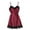 Wine, variant on CFLVAEK Womens Lingerie Lace Nightgown Satin Nightwear Spaghetti Strap Sleepwear Babydoll Chemise V Neck Soft Sleepshirt S