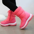 thumbnail image 5 of newwalpole Boys Girls Snow Boots for Toddler Kids Winter Outdoor Non Slip Waterproof Mid Calf Warm Shoes with Fur Lined Hot Pink for Size 13, 5 of 9