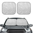 thumbnail image 2 of Disketp 2 Piece Silver Glitter Pattern Windshield Sunshades,Folding Windshield Sun Shade For Car Suv Trucks Sedan,Blocks Uv Rays Sun Visor Protector-Large, 2 of 7