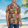 thumbnail image 5 of Daiia Daisies Flowers Hawaiian Shirt for Men Gentle Cotton Regular Short Sleeve Casual-Small, 5 of 9