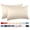 Cream, variant on 100% Cotton Body Pillow Case, Deep Dream 20x54 Body Long Pillow Pillowcases Sateen Weave, 600 Thread Count Hotel Luxury Soft and Breathable Envelope Closure Pillow Covers,White