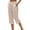 r-317Beige99, variant on Drawstring Waist Linen Capri Pants for Women Solid Color Decorative Button Split Hem Lightweight Beach Bottoms