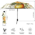 thumbnail image 3 of FORMRS Travel Umbrella Folding Auto Open Close Windproof Rain UV Protection, Oranges Watercolor, 3 of 8