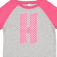 thumbnail image 4 of Inktastic Pink and White Polka Dots Letter H Boys or Girls Toddler T-Shirt, 4 of 5