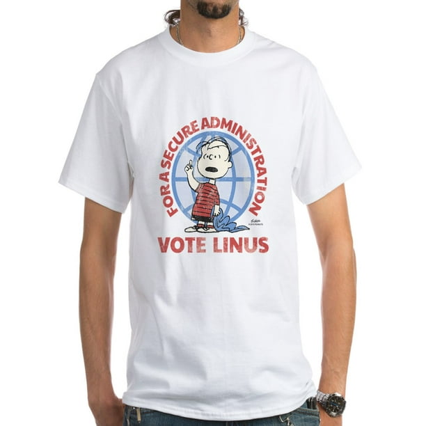 CafePress CafePress Vote Linus White TShirt Men's Classic T