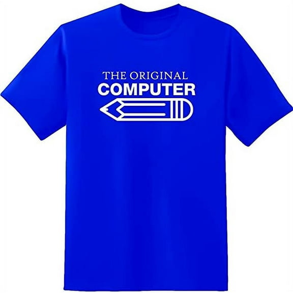 RedBarn Unisex Royal Blue Half Sleeves Cotton The Original Computer T Shirt