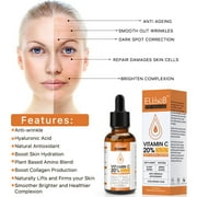 3PCS Elbbub Vitamin C Serum for Face,Day Anti Aging Face Serum,Firm, Brighten, Hydrate,Refresh Skin,90ml