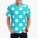 thumbnail image 1 of Fotbe Aqua And White Polka Dot Camiseta Polo de Golf para Hombre con Estampado – Camisa Deportiva Transpirable con Cuello Abotonado-Large, 1 of 6