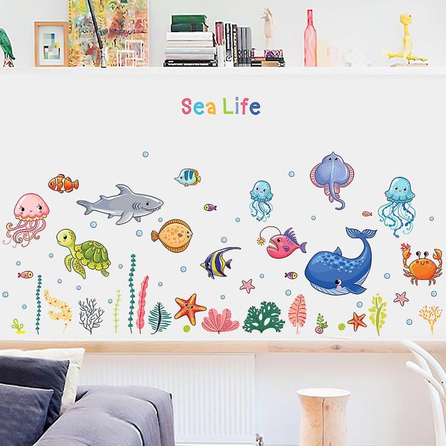Pegatinas de Pared LIUYMXG Animales de Dibujos Animados para Niños 30 x 45 cm