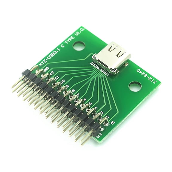 HEMLBOYW USB 3.1 Type C Female Test Board With 24P Connector Pin Header For Testing And Debugging