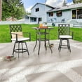 thumbnail image 3 of Patio Festival Metal 3-Piece Outdoor Bistro Set in Black/White, 3 of 10