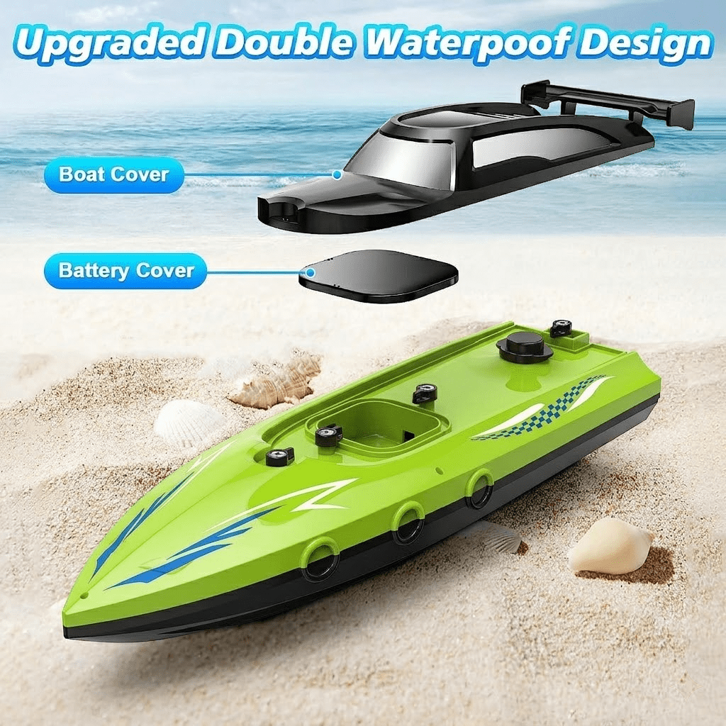 Tigozz RC Boat, 2.4GHz High Speed Remote Control Water Toy for Kids Boys and Adults, Racing Speedboat for Pools and Lakes