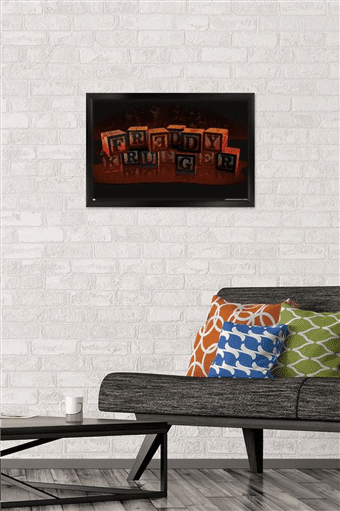 A Nightmare on Elm Street - Blocks Wall Poster, 14.725" x 22.375", Framed