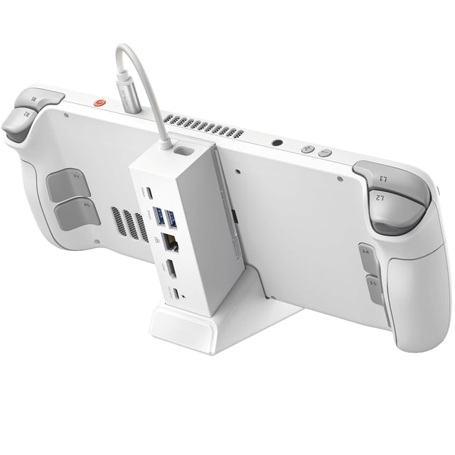 Estación de acoplamiento JSAUX ROG Ally X 6 en 1 con HDMI 4K @120Hz White