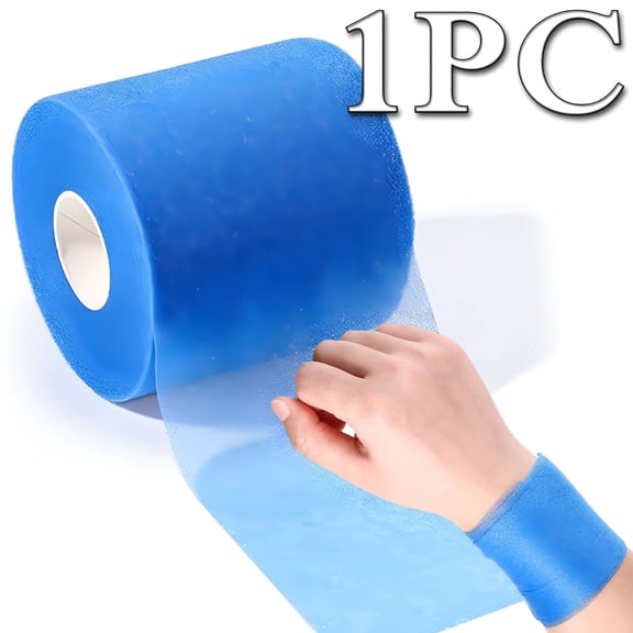 QARUN Pre-wrap Tape for Hair, Foam Underwrap Tape for Sports, 2.75 Inch by 30 Yards (Blue)