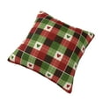 thumbnail image 3 of YFYANG Square Decorative Throw Pillow Case (Without Pillow Insert), Christmas Love Plaid Bedroom Sofa Car Cushion Cover, 26"x26", 3 of 9