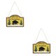 thumbnail image 1 of Colgante de puerta de Navidad Yuarrent Madera decoración oso de muñeco de nieve Tipo 6 2Conjunto, 1 of 6