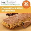 Nutrisystem® Cinnamon Raisin Baked Bars Pack, 30 Count - Ready to Eat Meal Replacement Breakfast Bars to Support Healthy Weight Loss
