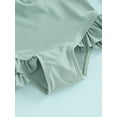 thumbnail image 7 of JYYYBF Toddler Girls Rash Guard Swimsuit Rompers Long Sleeve Solid Color Ruffles Zipper Kids Bathing Suit Swimwear, 7 of 7