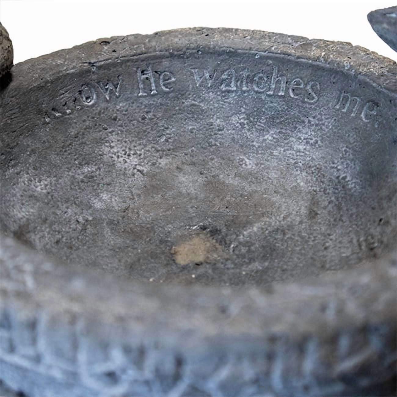 Athens "His Eye is on the Sparrow" Bird Bath, Flint