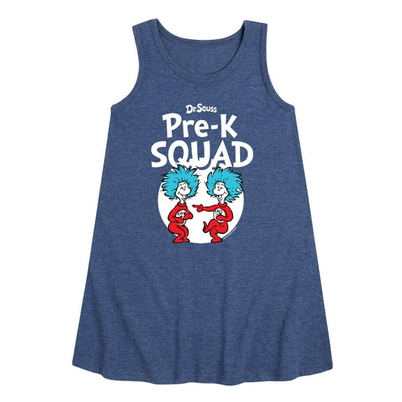 Dr. Seuss - Pre-K Squad - Back to School - Toddler and Youth Girls A-line Dress