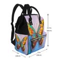 thumbnail image 2 of Yiaed Oil Painting Beautiful Butterfly Print Multi-Function Travel Backpack Nappy Bags, Nursing Bag, Fashion Mummy, Roomy Waterproof for Baby Care, Stylish and Durable, 2 of 5