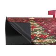 thumbnail image 4 of Ryvnso Mailbox Cover Poinsettia Flower Christmas Tree Magnetic Mailbox Wrap Standard Size 21x18 Inch, 4 of 8