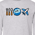 thumbnail image 4 of Inktastic Airplane Eat Sleep Fly Long Sleeve Youth T-Shirt, 4 of 5