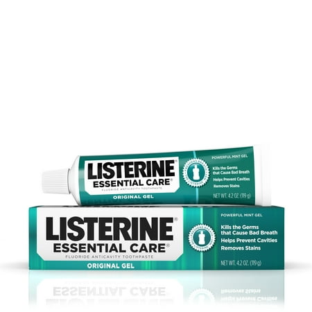 Listerine Essential Care Original Gel Fluoride Toothpaste, 4.2 oz