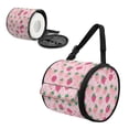 thumbnail image 7 of SEANATIVE Pink Strawberry Round Tissue Box Holder Home Decor Round Paper Towel Storage Bag with Zipper Easy to Clean Cylinder Paper Towel Bag Car Paper Organizer Dispenser, 7 of 7