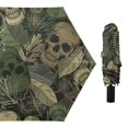 thumbnail image 3 of Green Camouflage Skulls Leaves Compact Folding Umbrella for Rain Windproof Travel Umbrella UPF 50+ Lightweight Packable Arc Size, 3 of 8