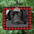 thumbnail image 3 of Expressly Yours! 2022 Picture Frame Christmas Ornament with Non-Glare Photo Protector, Horizontal Red & Black Buffalo Plaid, 3-Pack, 3 of 6