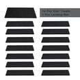 thumbnail image 3 of PURE ERA 14pcs Bullnose Carpet Stair Treads Cover 9.5" x 30"with 1pc Matching Landing Mat 24" x 36" for Wooden Steps Tape Free Non-Slip (Black Mini Diamond Trellis), 3 of 11